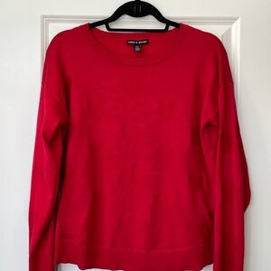 Cable & Gauge Red Hearts Crew Neck Sweater